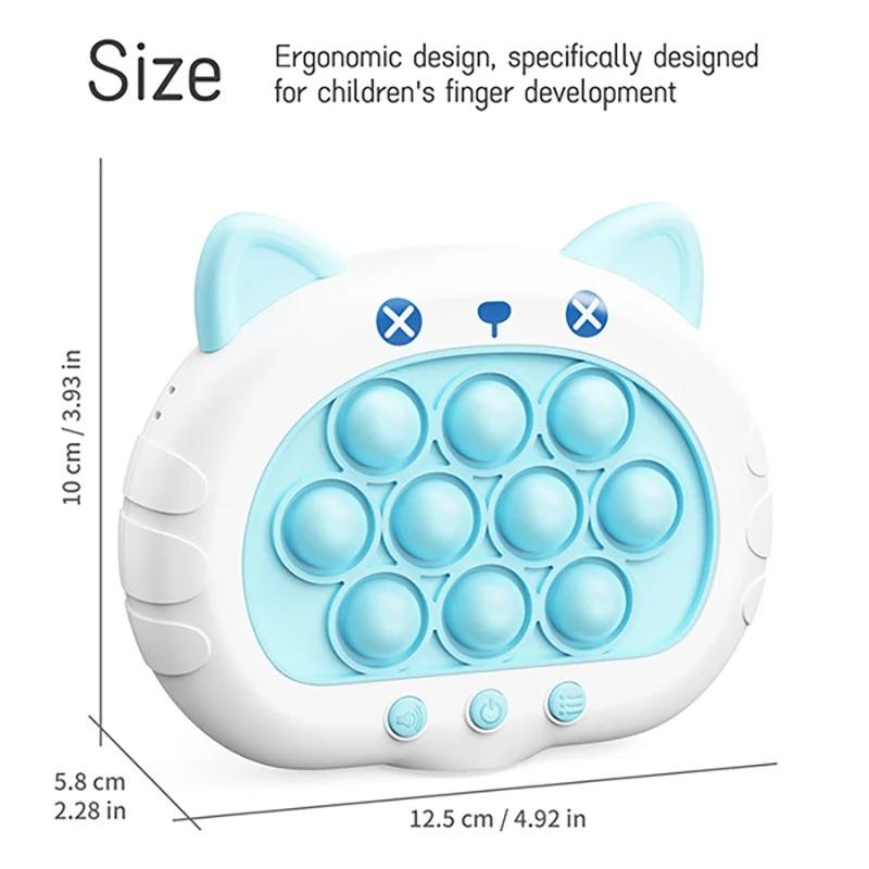 3 Colors 1 pcs Electronic Pop Quick Push Bubbles Game Machine Kid Cartoon Fun Squeezing Toys Anti Stress Sensory Bubble Toy Gift