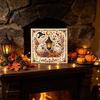 Traditional Folk Art Stitching Halloween Embroidery Kit, DIY Stitch Kit for Adults, Cute Witch Beginner Needlepoint Set Ghost Black Cat Pumpkin