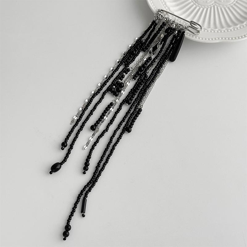 1PC Understated Luxury Multi-functional Brooch Beaded Tassel Gifts Exquisite Alloy Elegance Tassel Lightweight Fixed Buckle Suit