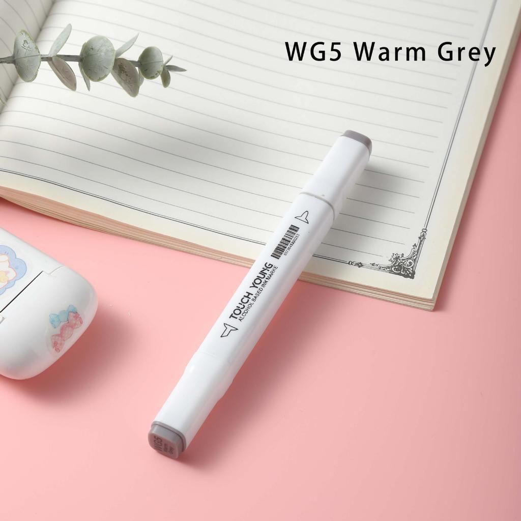 6th Gen Double Tip White Square Barrel Oil-Based Marker for Drawing & Hand-Painting