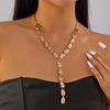 Stylish Pearls and Pendant Necklace Y Shape Design Neckchain for Multi Layer Effect and Evening Wear