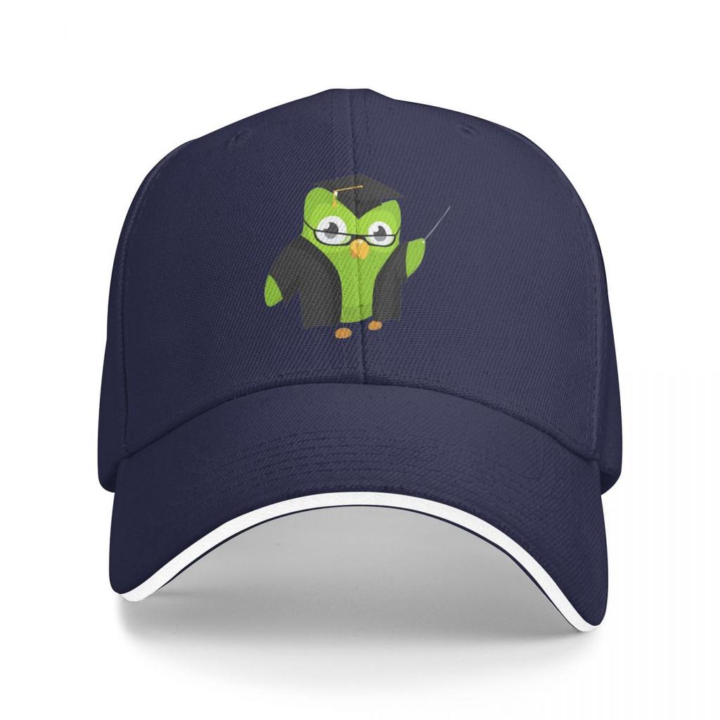 Duolingo Owl Duo Print Baseball Caps Snapback Baseball Hats Breathable Casual Casquette Outdoor for Men And Women