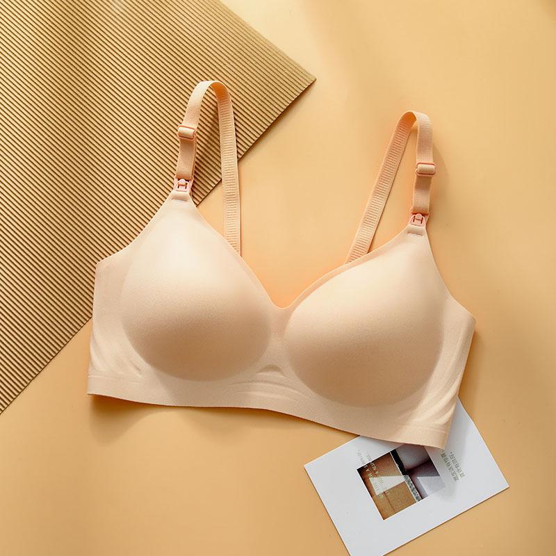 Jelly Latex Women s Wire-Free Adjustable Front-Opening Nursing Bra: Comfortable, Seamless, Anti-Sagging Sleepwear