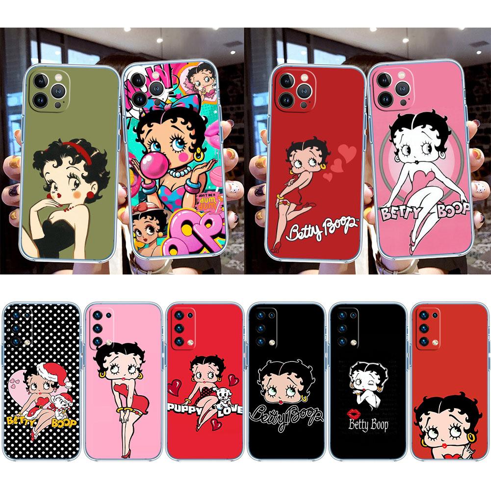TR6 B-Bettys Art B-Boops Transparent Phone Case for Samsung Galaxy A04 A04S A14 A23 A34 A54 M23 M33 M52 M53