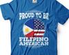Filipino American Pride T-Shirt: USA Philippines Flag Tee