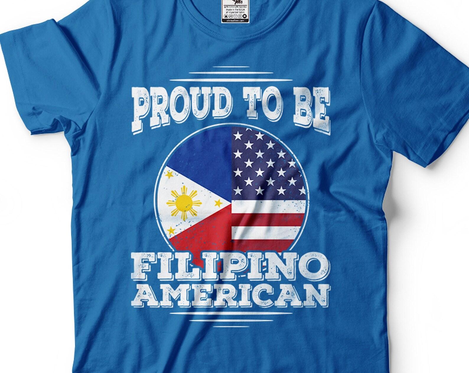 Filipino American Pride T-Shirt: USA Philippines Flag Tee 2XL