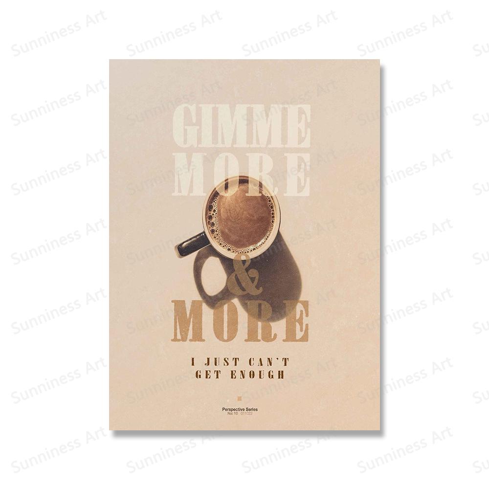 Katze und Kaffee Poster Moka Pot Wandkunst Leinwand Malerei Moderne nordische Drucke Bilder für Wohnzimmer Küche Wohnkultur