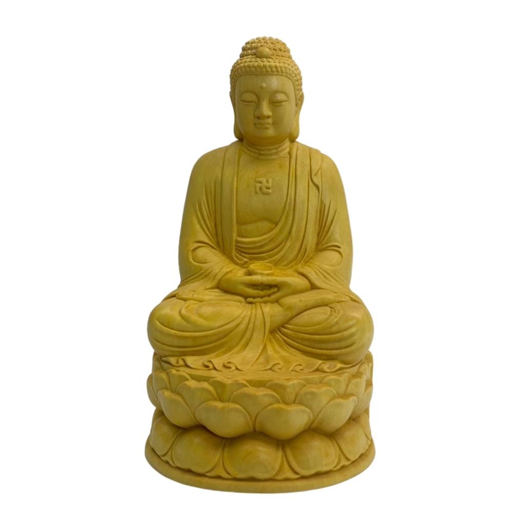 Lunari Buddha statue Shaka Nyorai seated statue Buddha sculpture Soto sect Rinzai sect Buddhism Buddhist altar Buddhist altar implements wood carving