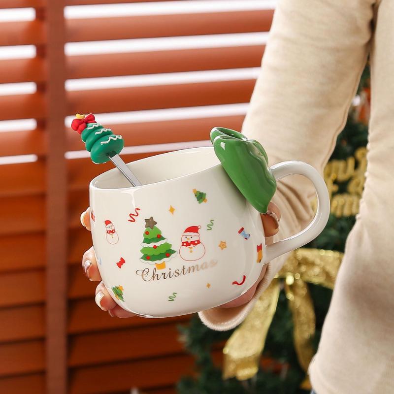 

Christmas & Halloween Cute Bow Ceramic Mug - Creative Coffee Cup & Souvenir Gift 401ml