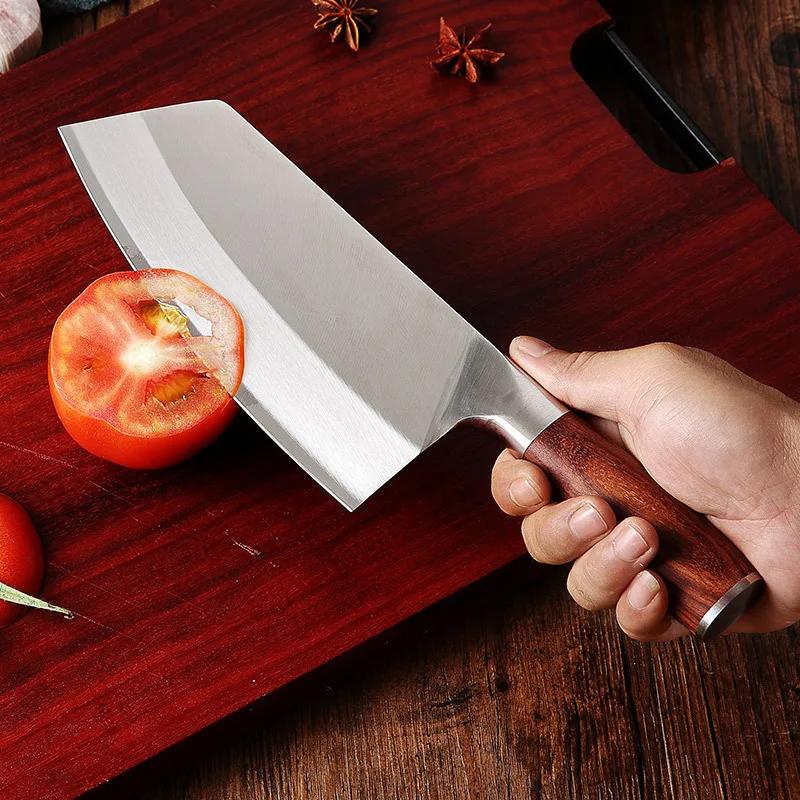 Multi-purpose Kitchen Chef Chopping Knife Kitchen Accessories Fruit Slicing Vegetale Cutter Meat Cleaver Knife with Cover