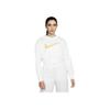 Sportbekleidung Daisy Logo Bestickt Lockerer Fleece-Hoodie Damen Hoodie Weiß DO7257-100