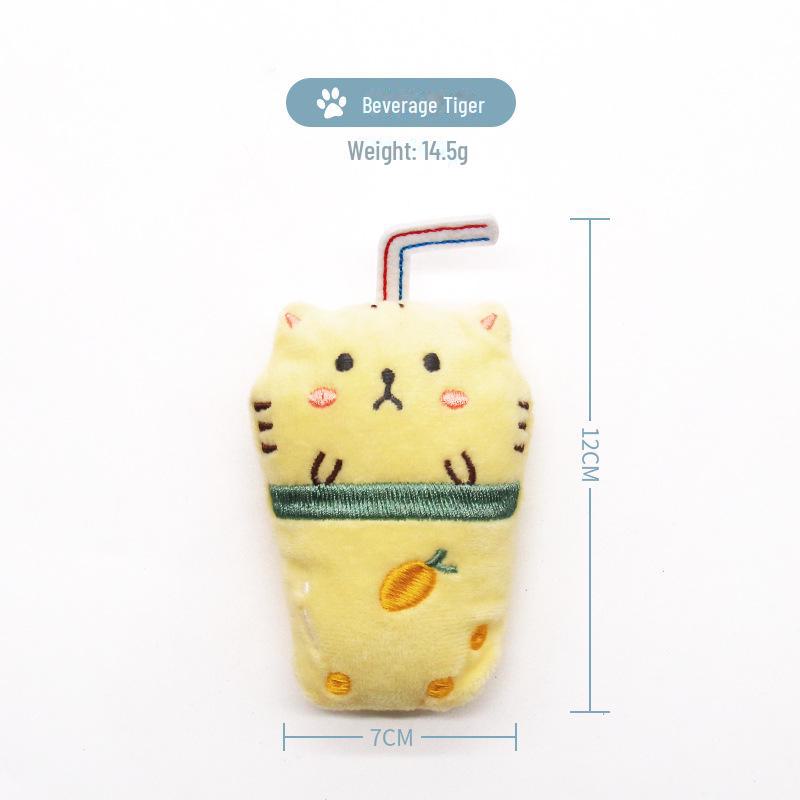 Plyšová hračka pro kočky s šantou kočičí: Samoobslužný, Odolný proti kousání a Odolný proti poškrábání.