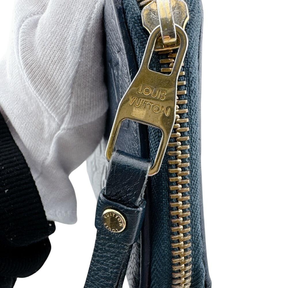 LOUIS VUITTON M80958 Monogram Ann Platt leather Zippy Vertical Purse Navy leather Used
