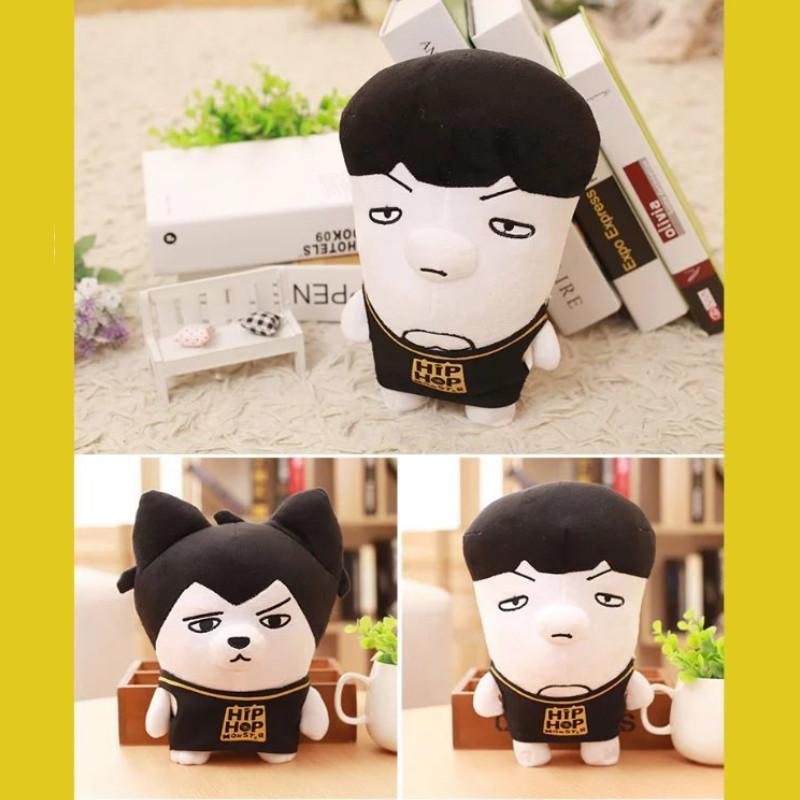 Iconic Boys Bangtan Plush Toy Figure Black Color Soft Material Home Doll Office