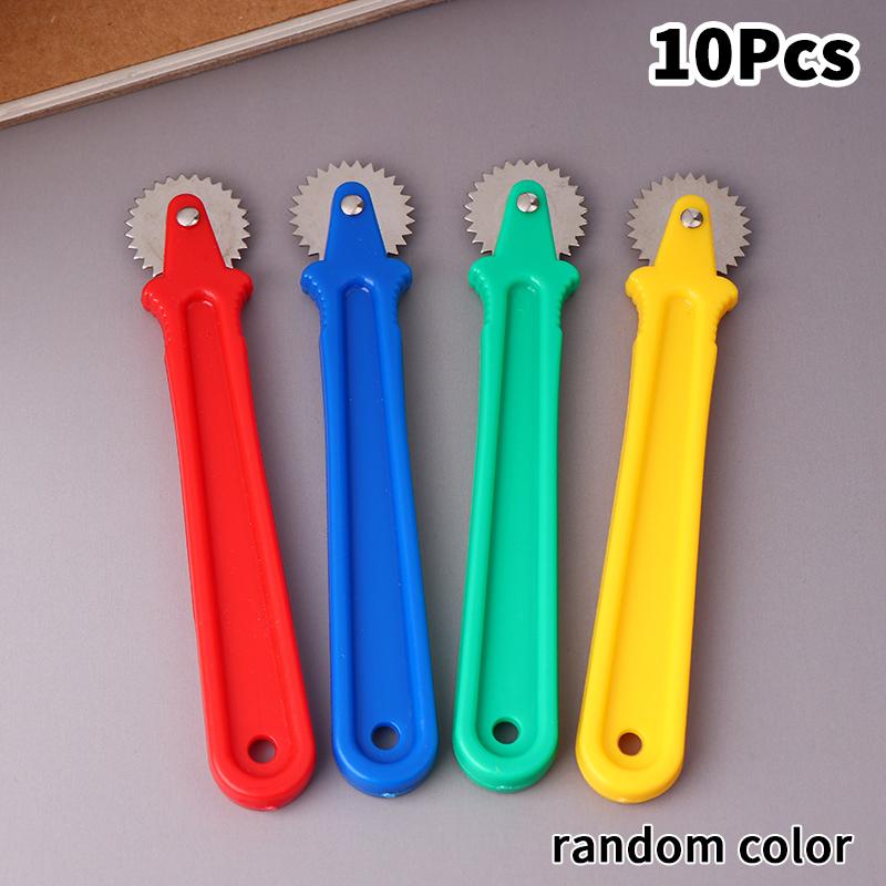 5/10Pcs Plastics Leather Overstitch Wheel Space Paper Perforating Tool Tailor Stitch Marker Gear Roulette Patchwork Tools Random