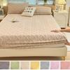 3Pcs Set Velvet Thermal Mattress Cover, 1pc Fitted Sheets and 2pcs Pillowcase, Autumn Winter Warm Bed Cover, Soft Bed Sheet Set