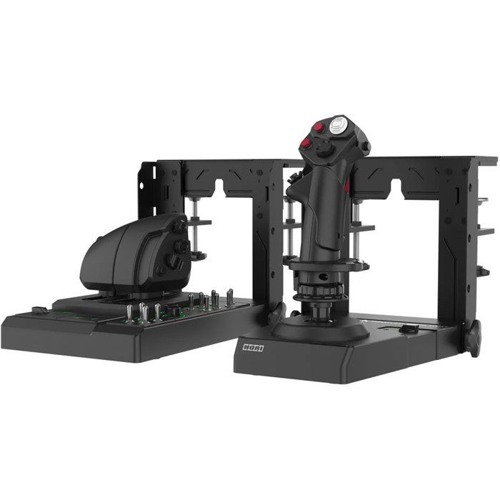 Sistema di volo e supporto Hotas per PC - Hori - Doppia leva funzione timone - 200 funzioni configurabili - Nero