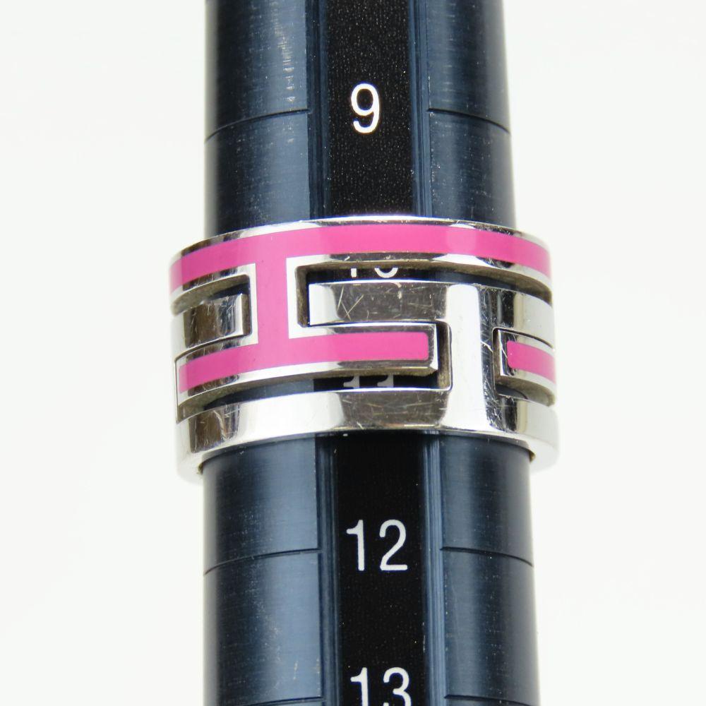 Used HERMES Ring Move Ash EU#51 51 Silver925 7.2g Silver Pink Accessories