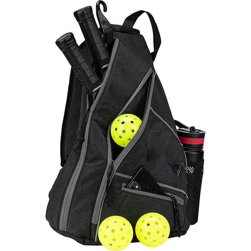 Versatile Lightweight Crossbody Bag for Tennis, Badminton, and Pickleball Rackets with Large Capacity