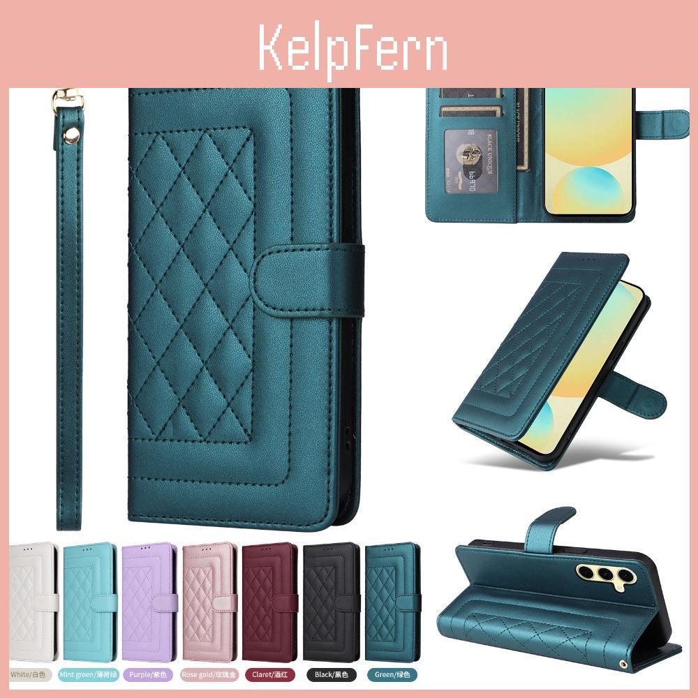 Fe S24 Galaxy Samsung For S24 S23 Ultra S22 S21 Plus A06 A16 A05 A05s A15 A25 A35 A55 A54 A34 A24 Wrist Strap Wallet Cover Case