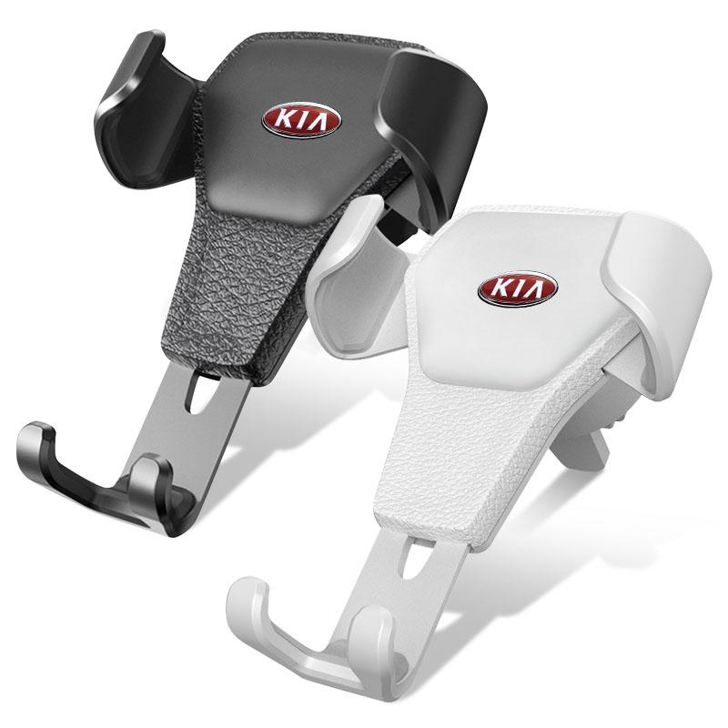 Gravity Car Badge Phone Holder Bracket Air Clip Mount Stand Auto Accessories For KIA Rio Ceed Sportage Cerato Soul Sorento Flip R K2 K3 K5 k6 K7 K8