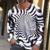 2024 Men'S Long Sleeve T-Shirts Harajuku 3d Print Graphic Men Oversized Clothing Fashion Street Tees Shirt Casual O Collar Tops