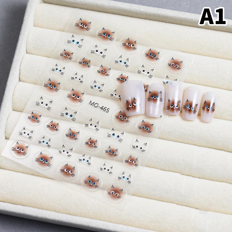 1 Sheet Cute Pet Nail Art Sticker Cartoon Animals Little Cat Design Nail Decoration Decals