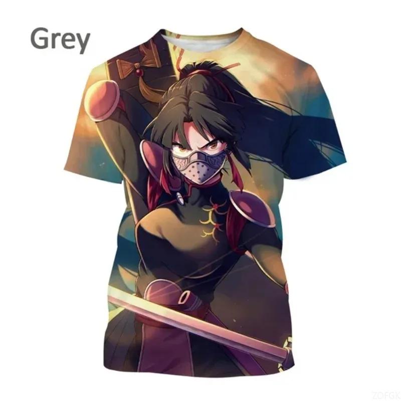 Summer Anime Inuyasha 3D Printing Personalized T-shirt Men and Women Japanese Harajuku Style Casual Round Neck Short-sleeved