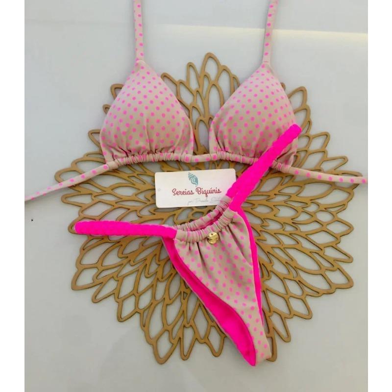 Druck Sexy Bikini Sets Neckholder Schnür-Tops Strings Strandstil Badeanzug Y2k Badeanzüge Damen Strandbekleidung