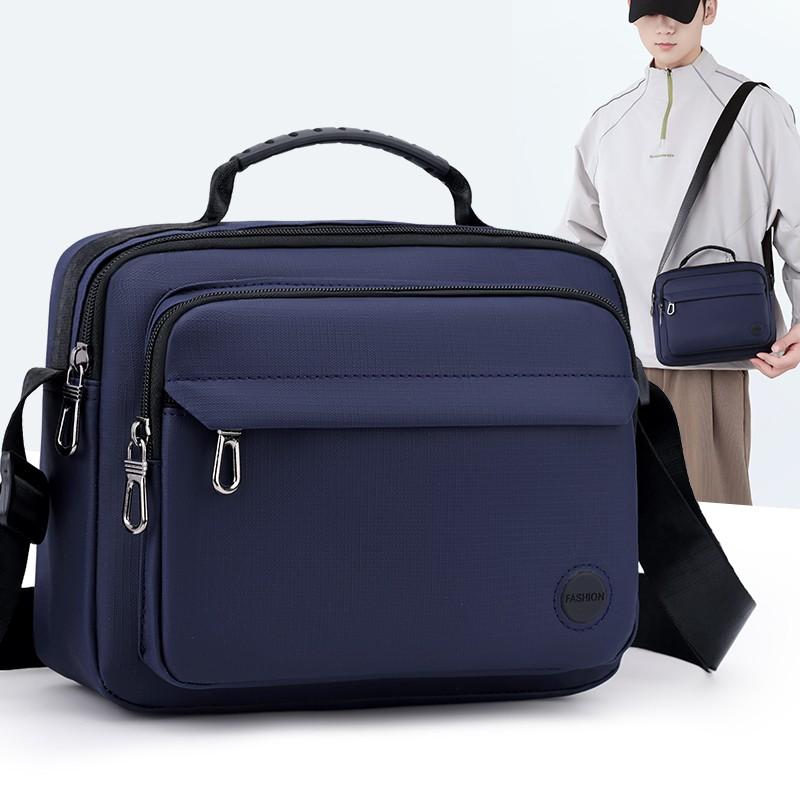 Men's Crossbody Bag - Multi-Compartment Business Shoulder Bag with Adjustable Strap, Compact Design for Travel & Everyday Use