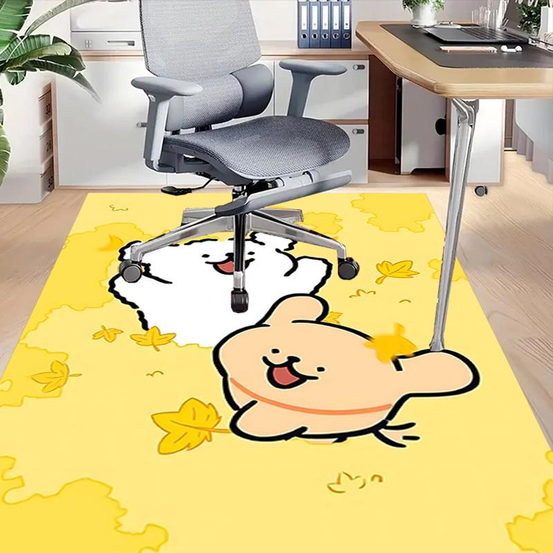 1PC Two Bears Non-Slip Floor Carpet Compatible for Office&Living Room&Bedroom&Dining Room - Flat-Weave Machine-W284