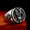 BEIER Updated Classic Masonic 316l Stainless Steel Signet Ring Skull Eagle Ring Punk Biker Jewelry For Men