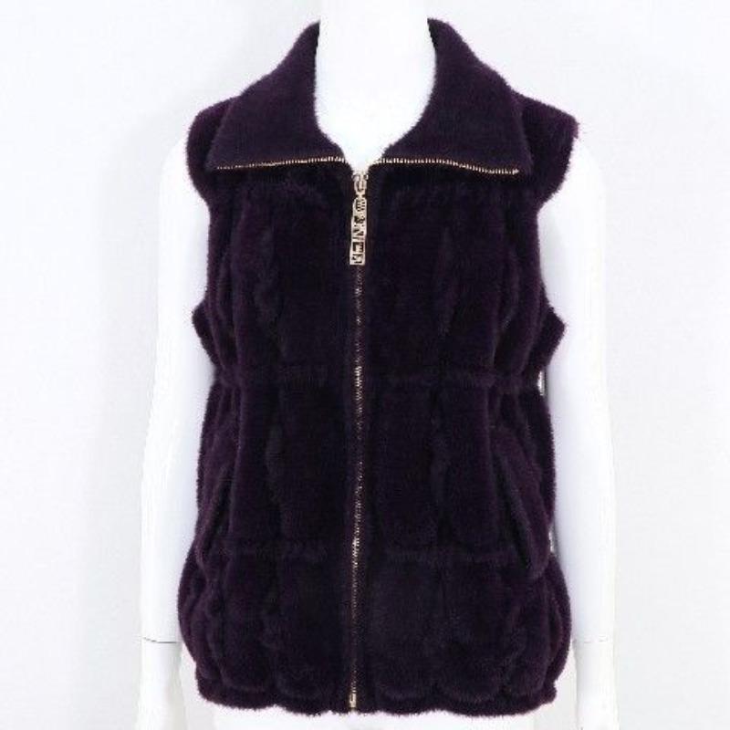Middle-aged and Elderly Women's Clothing Autumn and Winter Mink Velvet Vest, Lapel Jacket