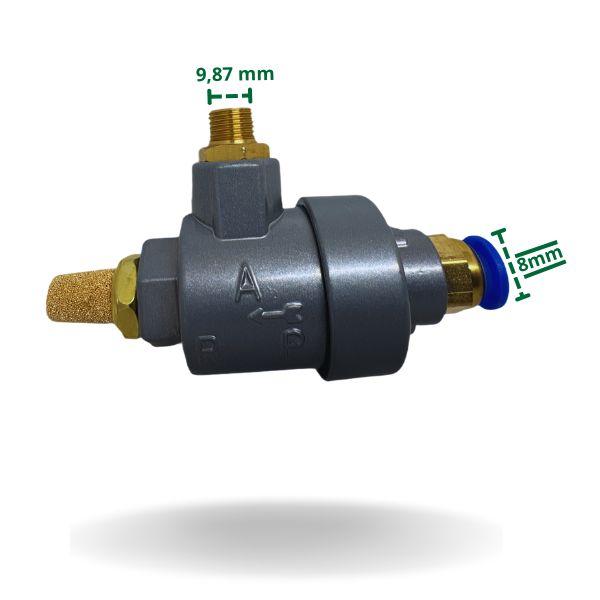 Szybkozrzut, zawór upustowy zbijaka (typ a3 aluminiowy) 8mm/9,7mm