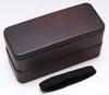 Yamanaka Lacquerware Square Bento Tochigi Wood Box, Grain, M16563-0
