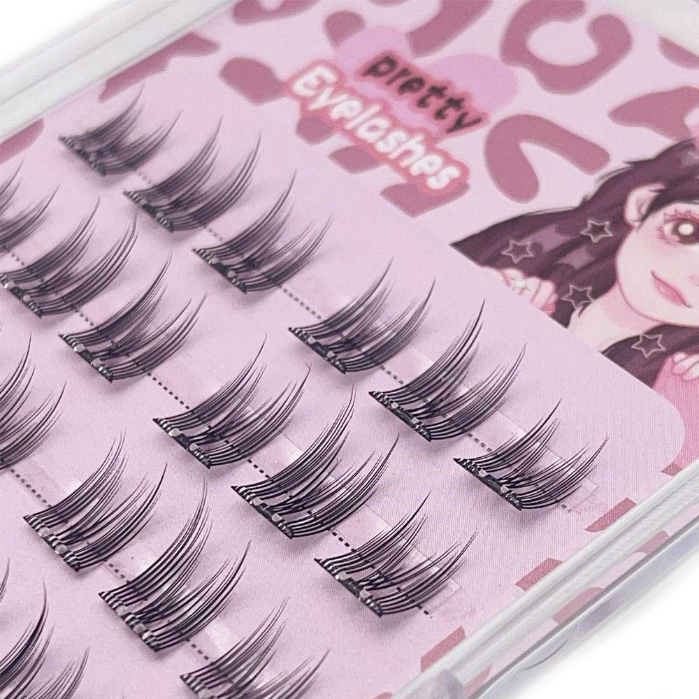 Clusters Press On Lashes Selbstklebende Fertigwimpern Selbstklebende Wimpern für Anfänger