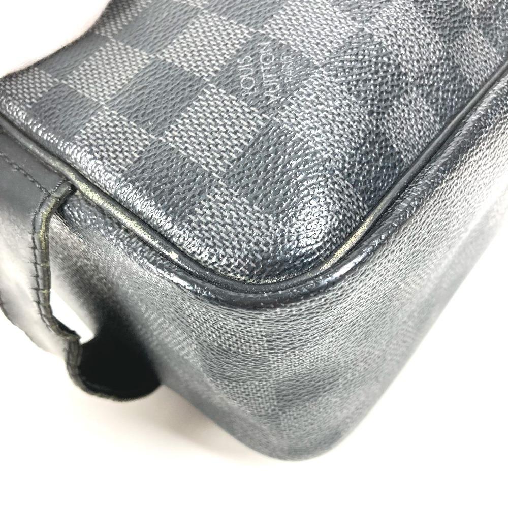 Louis Vuitton N47625 Damier Graphite Makeup Cosmetics Pouch Clutch Bag