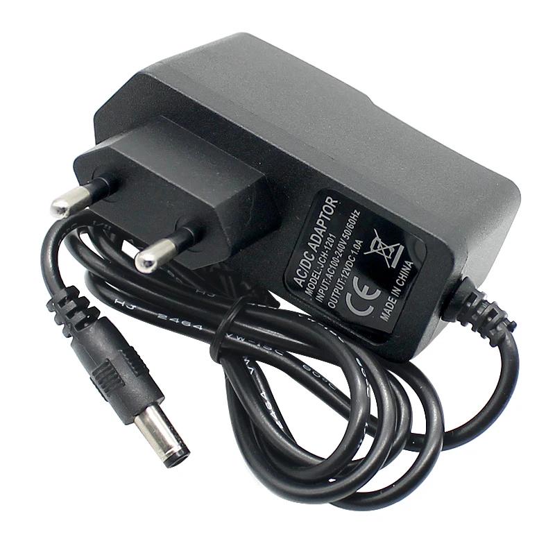

12V 1A AC to DC 100V-240V Charger Power Supply Adapter Converter Adapter Transformer EU Plug 5.5mm*2.5mm Charger For LED Driver