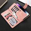 Zipper Leather Wallet Card Solt Case For iPhone 14 15 Pro Max 13 12 Mini 11 X XS XR 6 6s 7 8 Plus SE2022 Bags Book Purse Cover