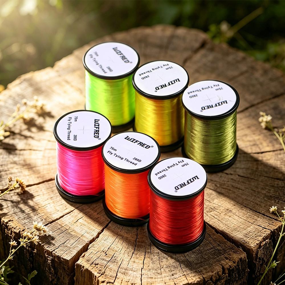 280D High Strength Fly Tying Thread Nylon Flat Floss for Saltwater Streamers Big Wet Nymphs Baitfish Predator Muskie Pike Flies