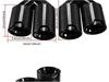 BMW Dual Carbon Fiber 63mm Exhaust Muffler Tailpipe