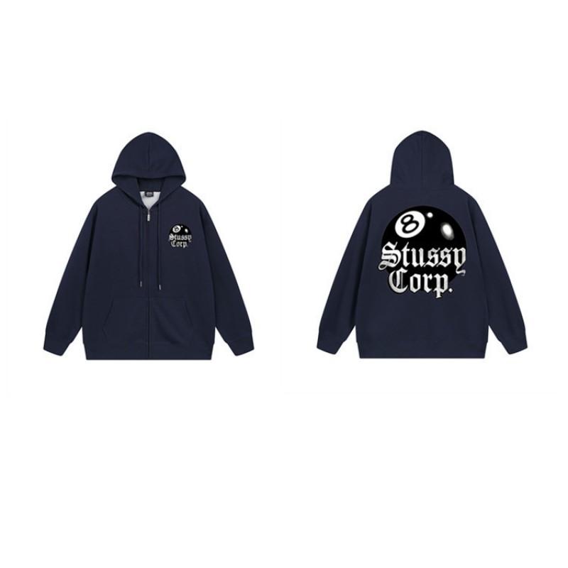 Mens Hooded Zip-Up Fleece-Lined Sweatshirt With Letter Print Casual Oversized Pullover Winter Jacket
