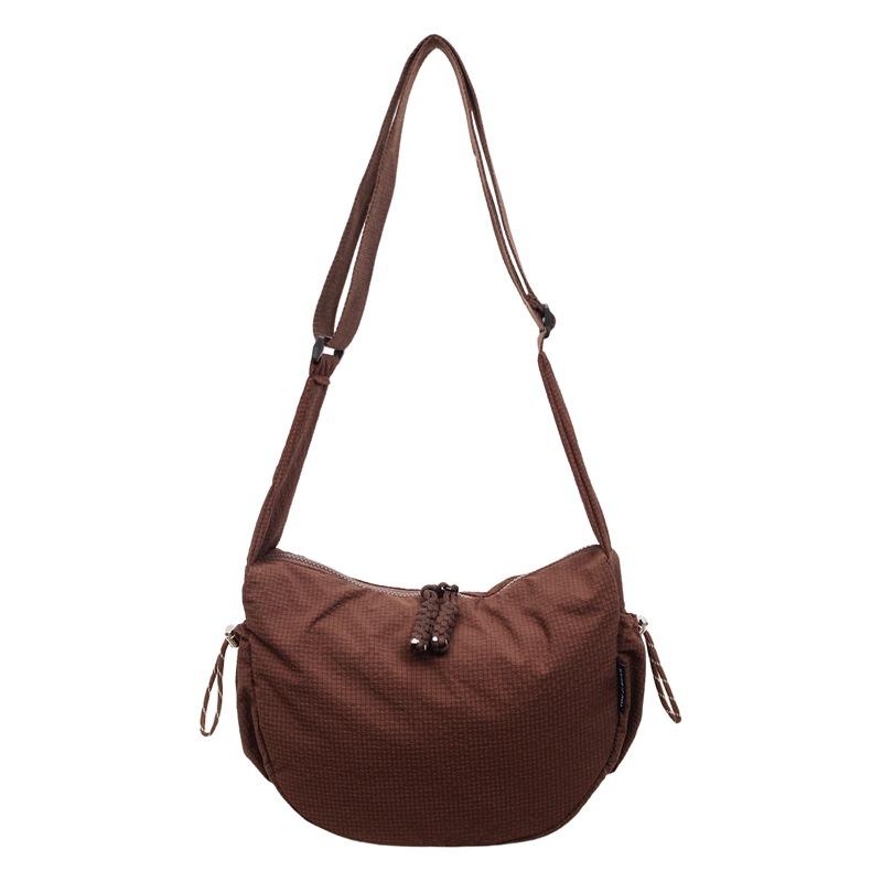 Lightweight wide shoulder strap nylon messenger bag women's large capacity canvas bag dumpling bag casual cloth bag