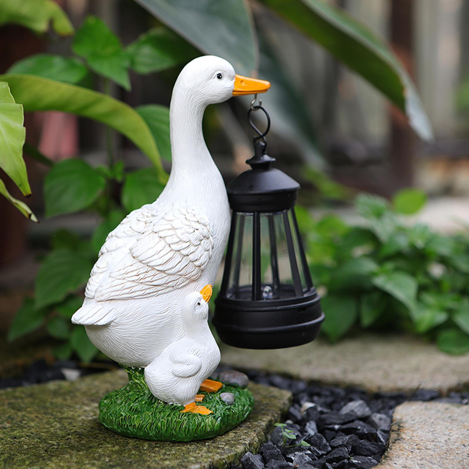 

Садовая уточка Статуэтка Утки из смолы Фигурки уточек Наружное освещение Украшение газона Двор Искусство Скульптура для
