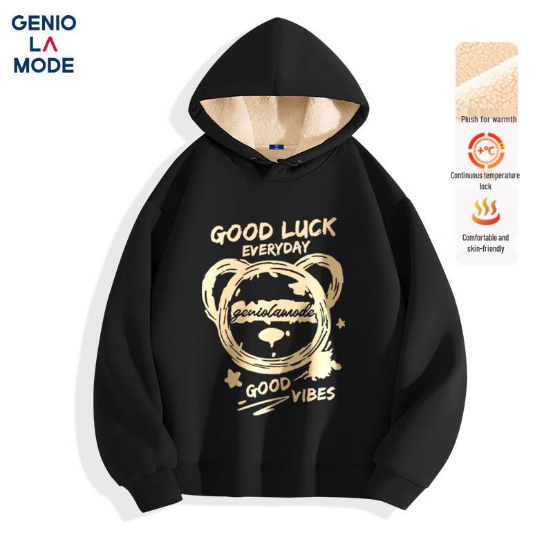GENIOLAMODE Men's Winter Heavyweight Fleece Hoodie