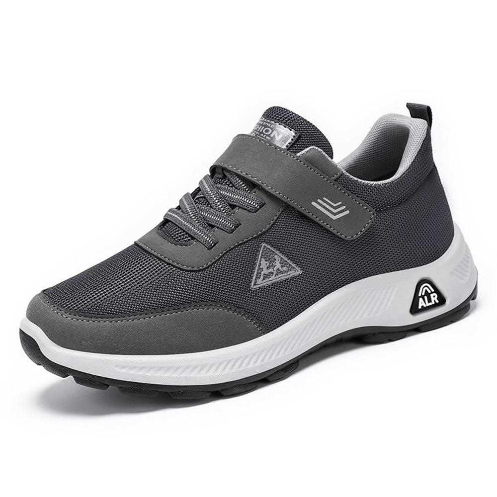 Men's Shoes Spring Shoes Comfortable Lightweight Velcro Sneaker Middle-Aged and Elderly Walking Shoes