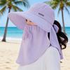 Wide Brim Foldable Shawl Hat Anti Uv Adjustable Integrated Face Mask Fisherman Hat Large Brim Sun Hat Tea Picking Hat Summer