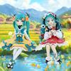 Nova Figura de Anime Hatsune Miku Cinderela País das Maravilhas Cabelo Longo Princesa Kawaii Cantora Virtual Modelo Miku Brinquedos Colecionáveis