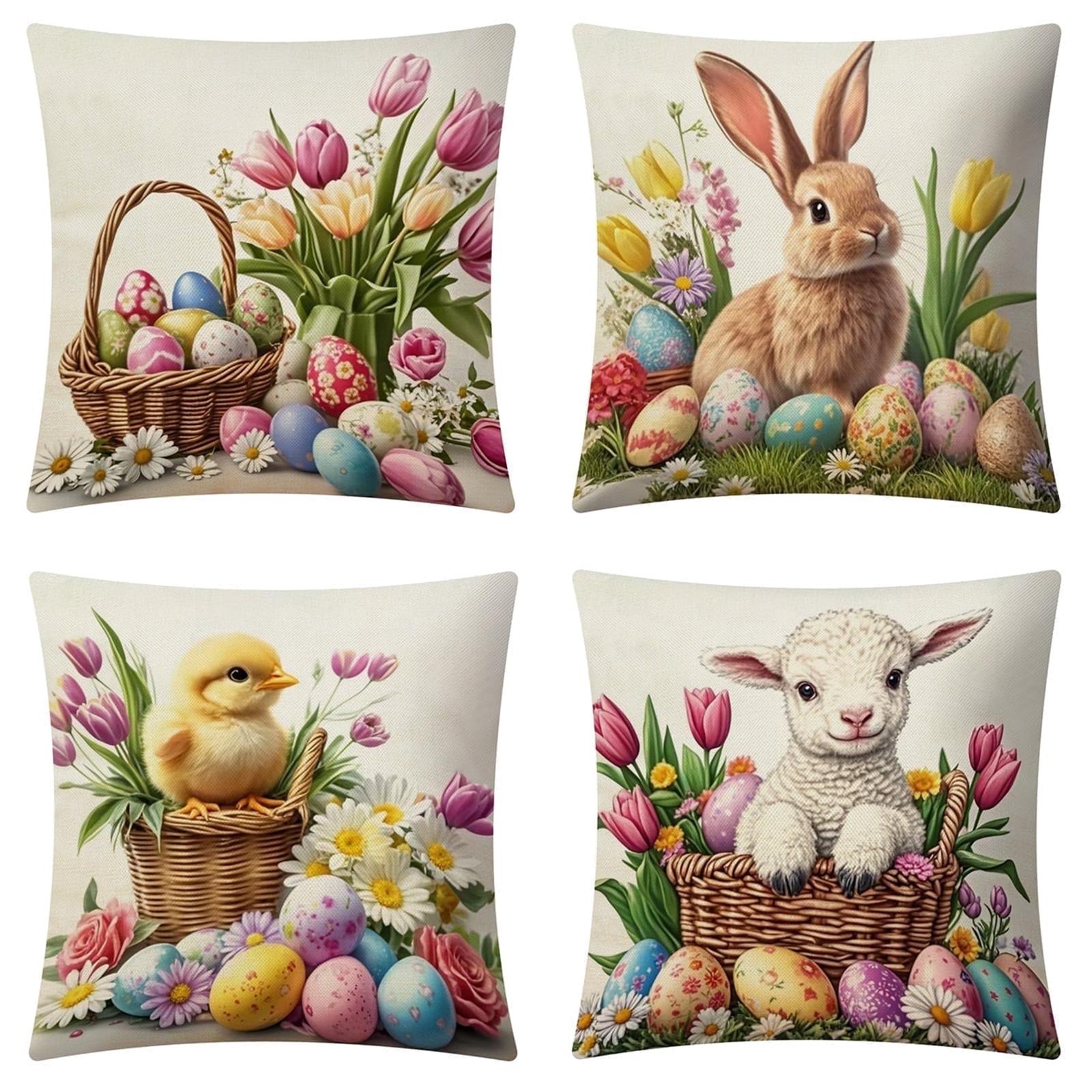 

Easter Print Pillow Cover 4PC