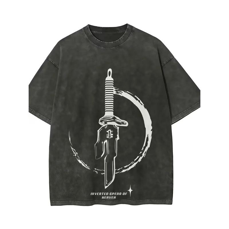 Ryomen Sukuna Print T-shirt Anime Jujutsu Kaisen Clothing Men Women Cotton Tshirts Retro Washed T Shirt Harajuku Male Loose Tops